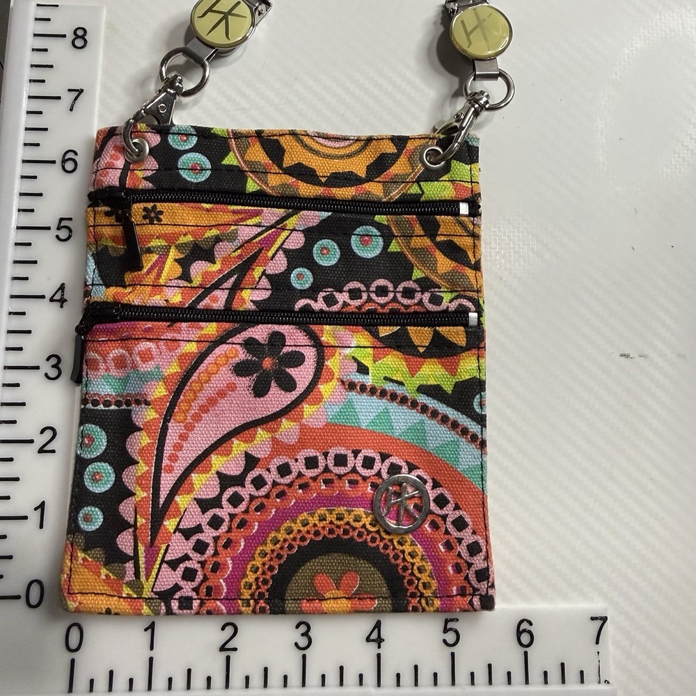 Hip Klip Waist Purse HipKlips Paisley Hands Free Bag Wallet Cell 3- Pocket 6"x8"